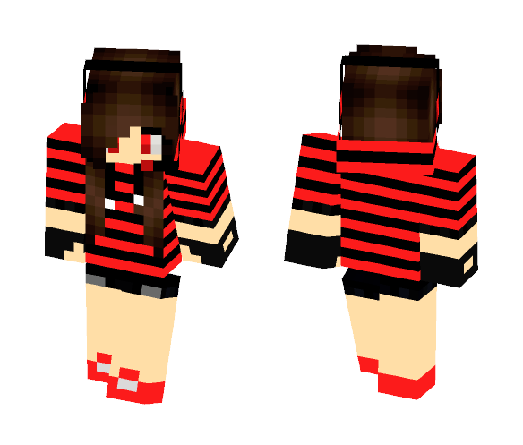 red gaming girl - Girl Minecraft Skins - image 1