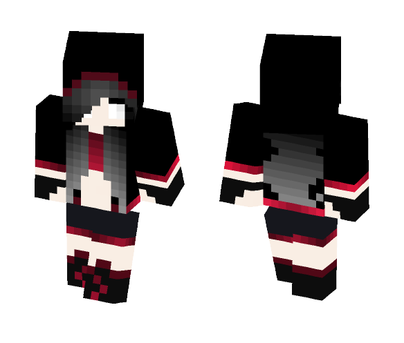 Girl in a black hoodie - Girl Minecraft Skins - image 1