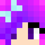 Cute Blue Crop Purple Hair Girl - Color Haired Girls Minecraft Skins - image 3