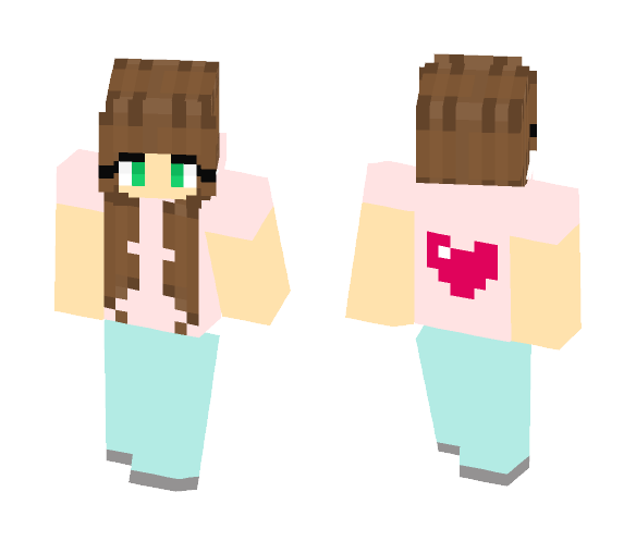 Heart Hoodie - Female Minecraft Skins - image 1