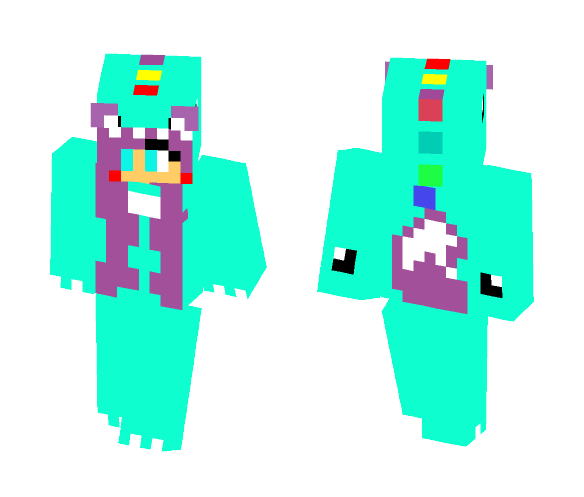 Dinosaur with wolf ears very unicue - Female Minecraft Skins - image 1