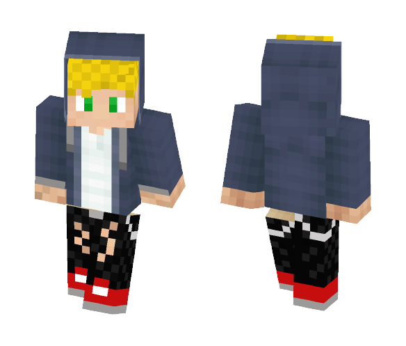 Blonde with Ripped Jeans - Male Minecraft Skins - image 1
