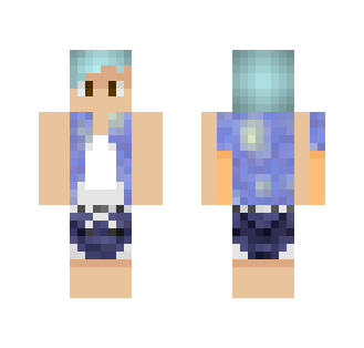 Blue Haired Boy (Summer Life) - Boy Minecraft Skins - image 2