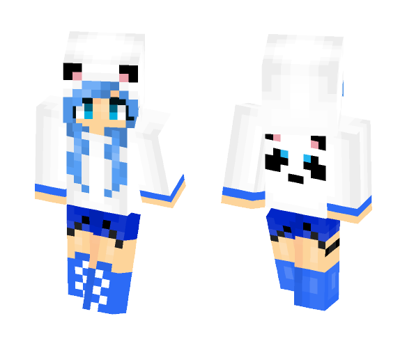 Blue Panda Girl - Girl Minecraft Skins - image 1