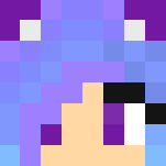 Cute Blue and Purple Cat Girl - Cat Minecraft Skins - image 3