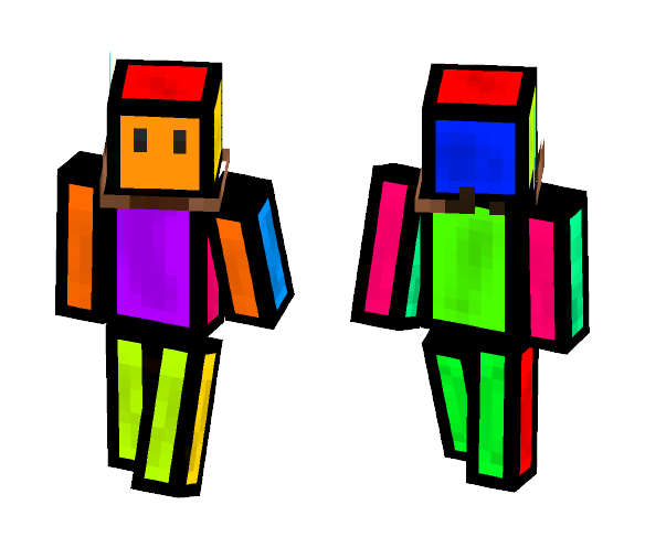 blocky colour man - Male Minecraft Skins - image 1