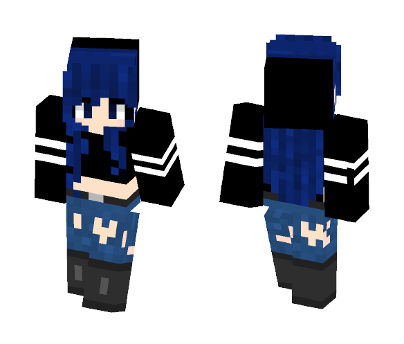 BLUE HAIR - Female Minecraft Skins - image 1