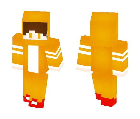 Orange Hoodie - Male Minecraft Skins - image 1