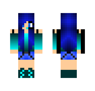 Blue Gamer Girl - Girl Minecraft Skins - image 2