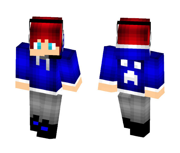 Blue Gamer Boy - Boy Minecraft Skins - image 1