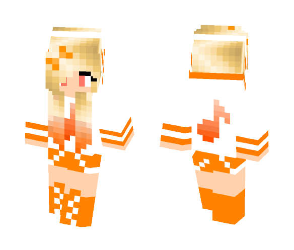 Orange Music Girl - Girl Minecraft Skins - image 1