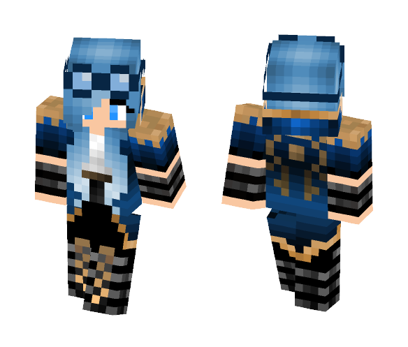 Blue Steampunk Girl - Girl Minecraft Skins - image 1