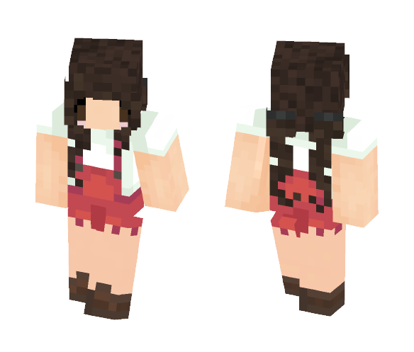 Red Overalls - Female Minecraft Skins - image 1