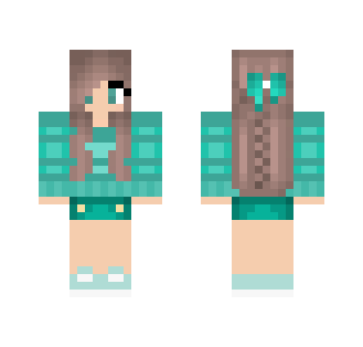 Mint Green Outfit - Female Minecraft Skins - image 2
