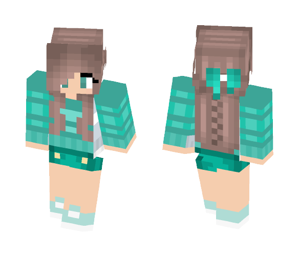 Mint Green Outfit - Female Minecraft Skins - image 1