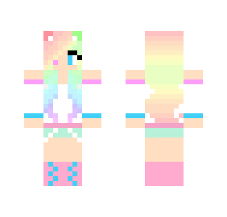 Rainbow pastel Neko - Female Minecraft Skins - image 2
