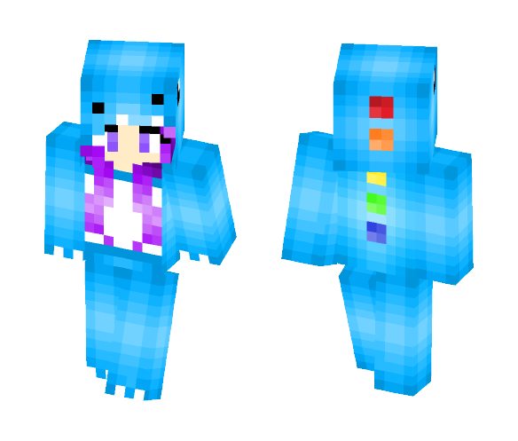 [OLDER SKIN] Blue Dino Onesie - Female Minecraft Skins - image 1