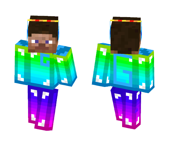 Rainbow Thug - Male Minecraft Skins - image 1