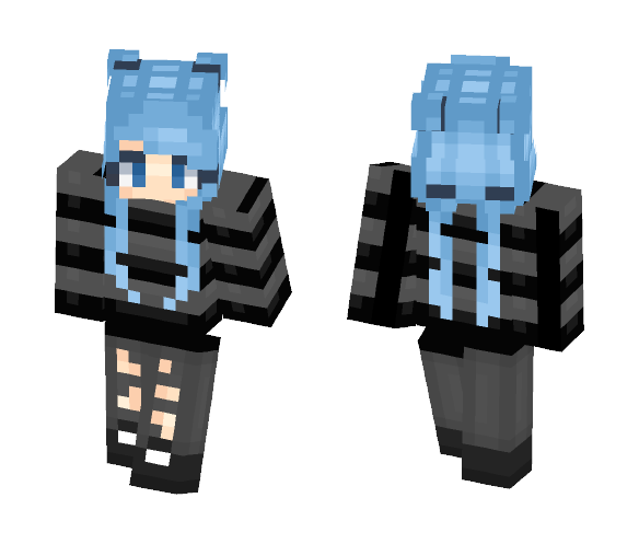 Blue n' Black - Female Minecraft Skins - image 1