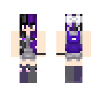 Half and Half - Purple and Black - Female Minecraft Skins - image 2