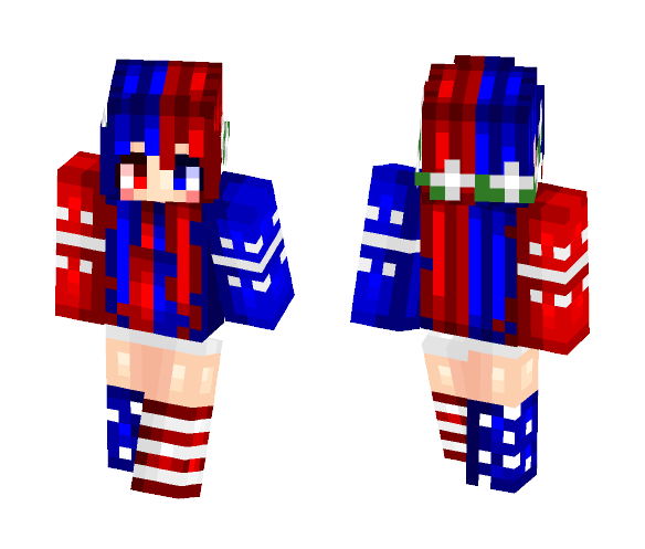 Happy 4th of July ・ω・ - Female Minecraft Skins - image 1