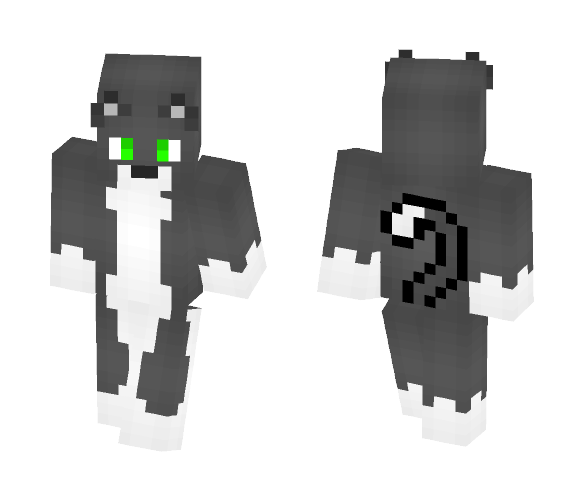 Gray and White Cat Furry Skin - Cat Minecraft Skins - image 1