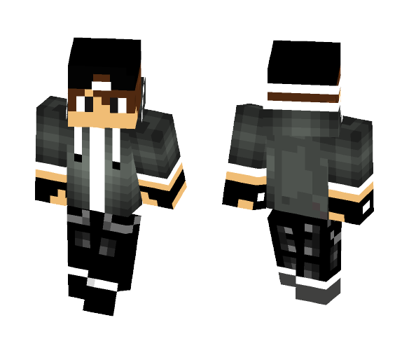Download Boy With Black Hoodie And Hat Minecraft Skin For Free