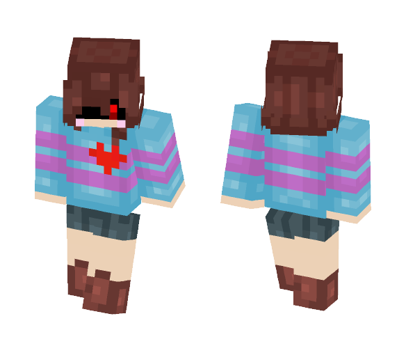 Evil frisk - Female Minecraft Skins - image 1