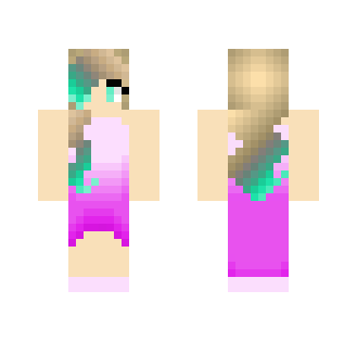 Cute Teal Girl - Cute Girls Minecraft Skins - image 2