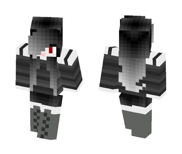 black and gray girl idek - Girl Minecraft Skins - image 1