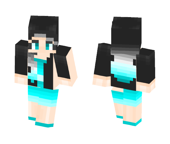 Blazing Black and Blue - Female Minecraft Skins - image 1