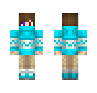 Blue sweater boy - Boy Minecraft Skins - image 2
