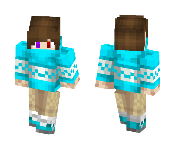 Blue sweater boy - Boy Minecraft Skins - image 1