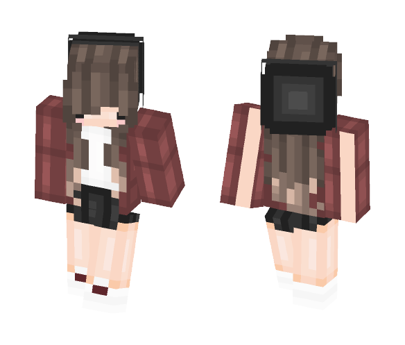 Maroon Chibi ; Mellyopy Req - Female Minecraft Skins - image 1