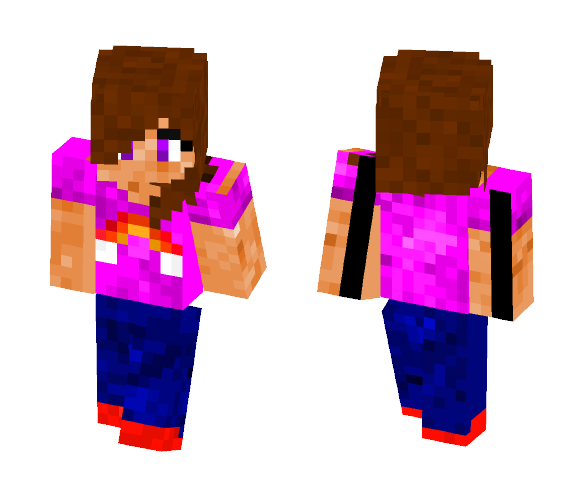 Girl With Pink Shirt - Girl Minecraft Skins - image 1