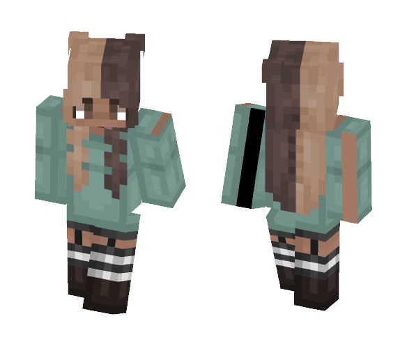 Teal is a nice colour - Female Minecraft Skins - image 1