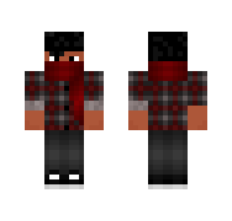 Red Plaid shirt with scarf - Male Minecraft Skins - image 2