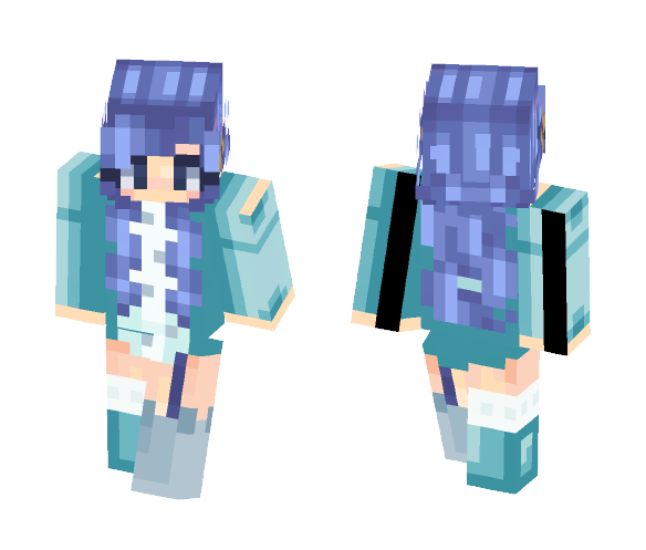 ☄ Blue Haired Beauty ☄ - Female Minecraft Skins - image 1
