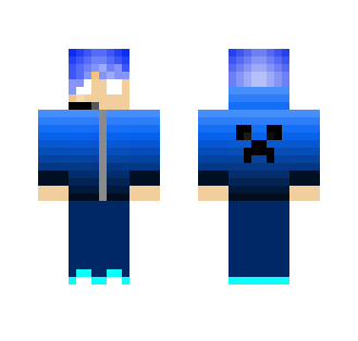 Blue Herobrine Hoodie Boy :) - Boy Minecraft Skins - image 2