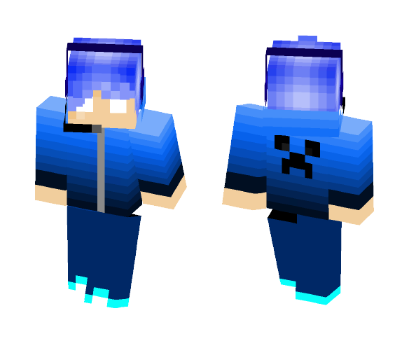 Blue Herobrine Hoodie Boy :) - Boy Minecraft Skins - image 1