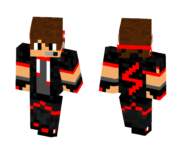 Red Teen (with headphones) - Male Minecraft Skins - image 1