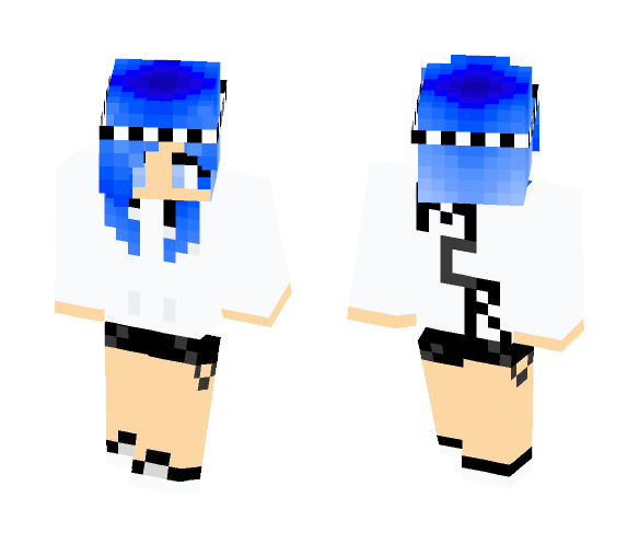 Lillith's MCR Hoodie ~Blue~ - Female Minecraft Skins - image 1