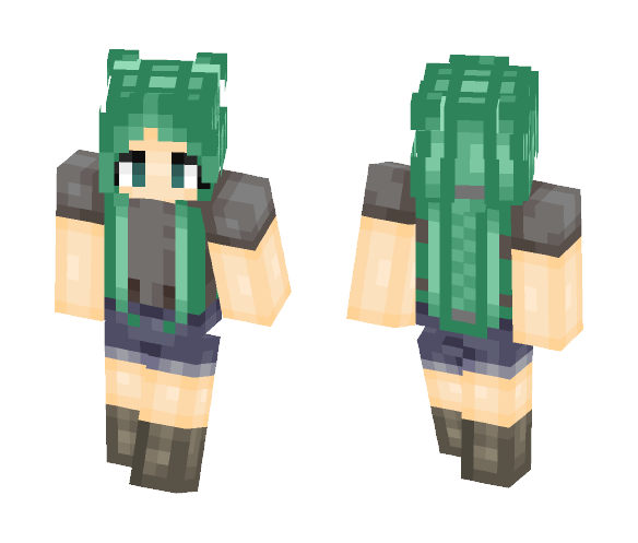 Green Hair - Female Minecraft Skins - image 1