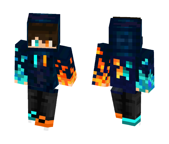 Fire VS Water - Male Minecraft Skins - image 1