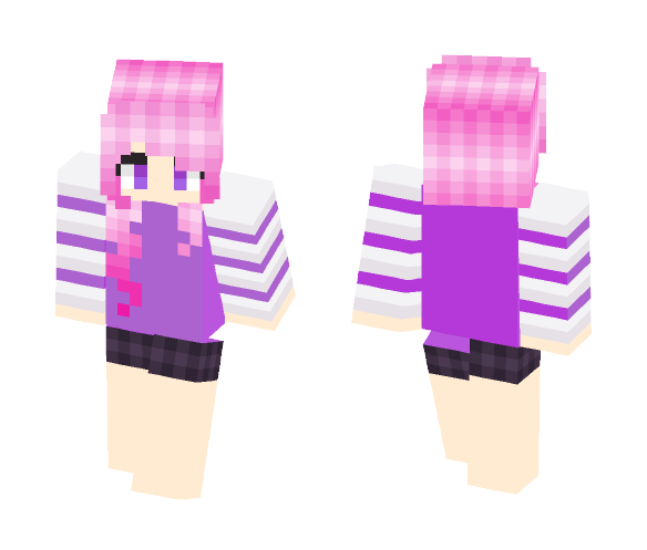 Violet + Pink girl - Girl Minecraft Skins - image 1