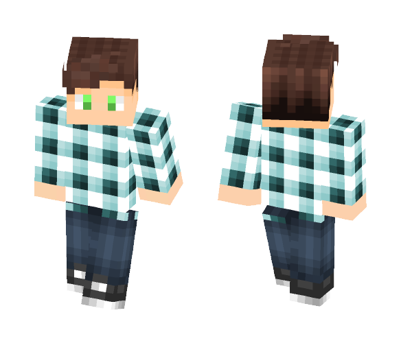 Blue Flannel Boy - Boy Minecraft Skins - image 1