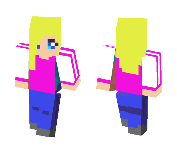 Blond pink Girl - Girl Minecraft Skins - image 1