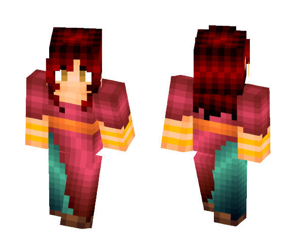 Colorful Dress - Female Minecraft Skins - image 1