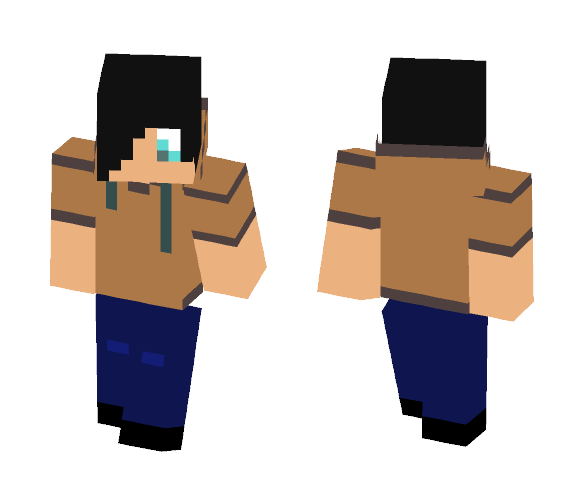 Guy With Brown Hoodie - Male Minecraft Skins - image 1