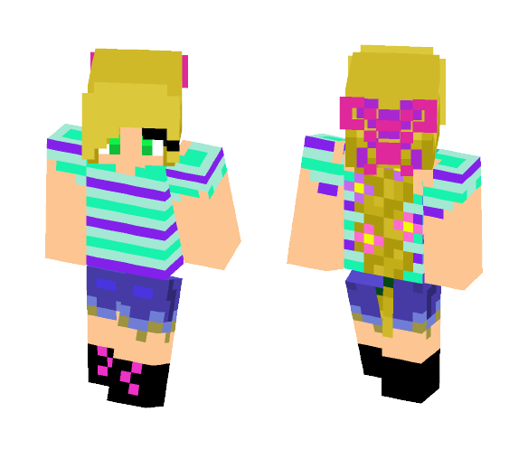 Simple Girl With Braid - Girl Minecraft Skins - image 1